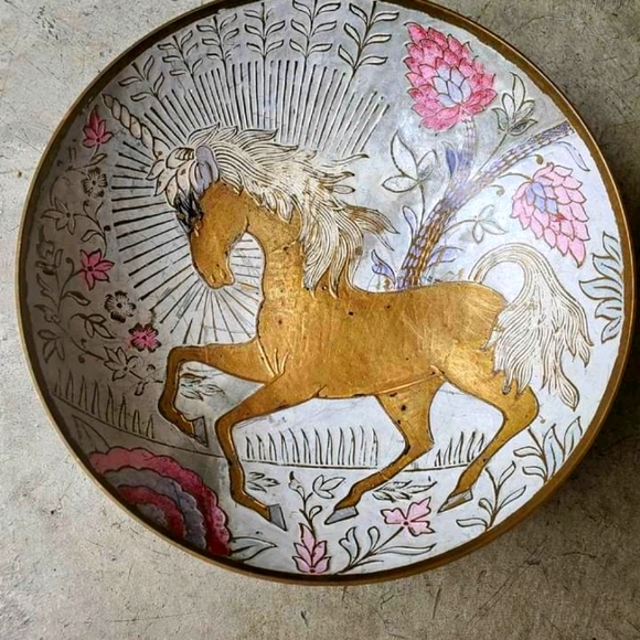 Brass Unicorn Bowl